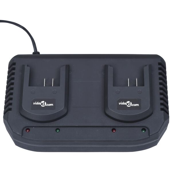 vidaXL Cargador r&aacute;pido doble para bater&iacute;as de ion-litio 20 V