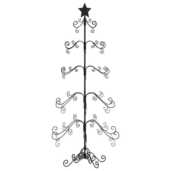 vidaXL &Aacute;rbol de Navidad para decoraci&oacute;n metal negro 150 cm