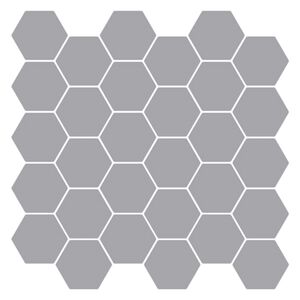 vidaXL Azulejo hexagonal 10 uds. Gris 30 x 30 cm Poliuretano y PET