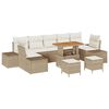 vidaXL Conjunto de sof&aacute;s de jard&iacute;n 10 uds. 9-N&uacute;mero de plazas Beige