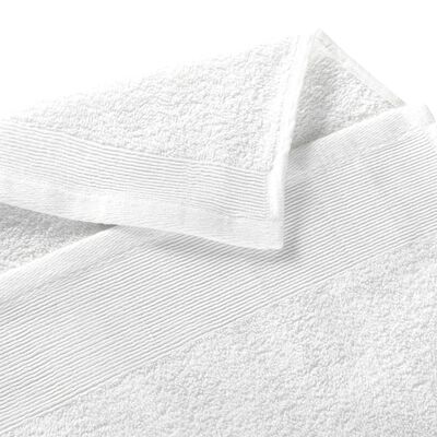 vidaXL Toallas de baño 10 uds algodón blanco 350 g/m² 100x150 cm