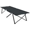 vidaXL Cama de Camping Plegable Manual 2 pcs Negro 206 x 76 x 74 cm