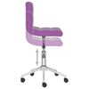 vidaXL Sillas de comedor giratorias 2 unidades cuero sint&eacute;tico morado