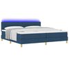 vidaXL Cama tipo Box Spring con colch&oacute;n Azul 200 x 200 cm tela