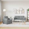 vidaXL Sof&aacute; 140cm 2 pcs Gris Claro Metal
