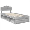 vidaXL Estructura de cama con cabecera Gris Sonoma 75 x 190 cm