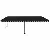 vidaXL Toldo autom&aacute;tico LED sensor de viento gris antracita 500x300 cm