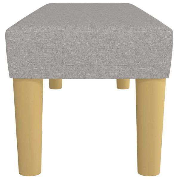 vidaXL Banco de tela gris claro 100x30x30 cm