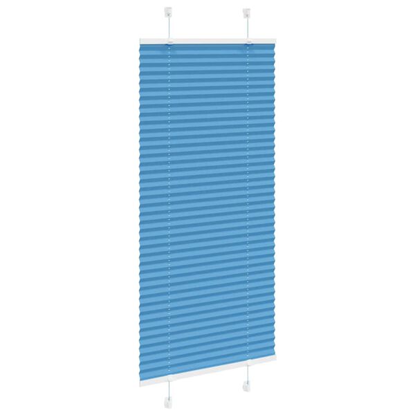 vidaXL Estor Plisado azul 60x100 cm Tela Ancho 59,4 cm Poli&eacute;ster