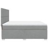 vidaXL Cama box spring con colch&oacute;n tela gris claro 180x200 cm