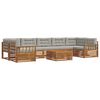 vidaXL Conjunto de sof&aacute;s de exterior 8 pcs Gris Natural y Claro