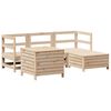 vidaXL Juego de sof&aacute;s de jard&iacute;n 5 piezas madera maciza de pino