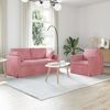 vidaXL Sof&aacute; 2 pcs Rosa 158 x 78 x 80 cm Terciopelo
