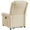 vidaXL Sill&oacute;n reclinable elevable de tela color crema