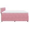 vidaXL Cama box spring con colch&oacute;n terciopelo rosa 200x200 cm