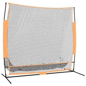 vidaXL Red entrenamiento golf poliéster negro y naranja 215x107x216 cm