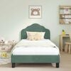 vidaXL Cama para niños con cabecero Verde Mar 90 x 200 cm Terciopelo