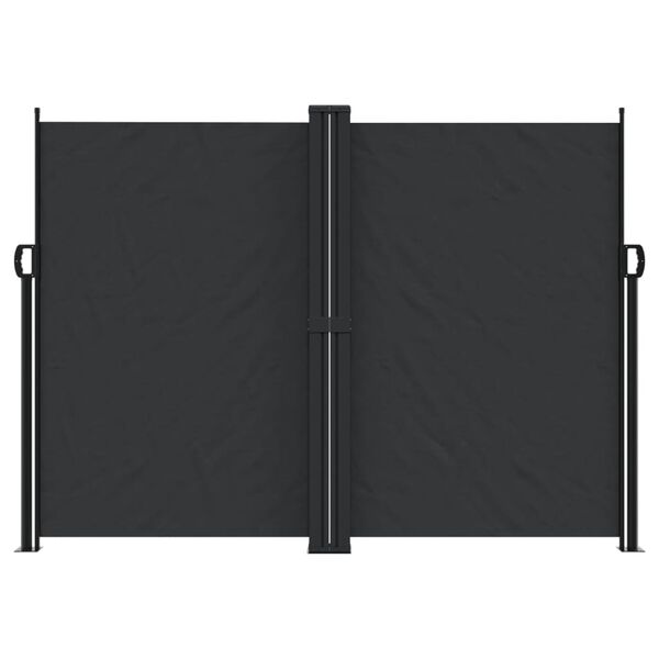 vidaXL Toldo lateral retráctil negro 180x1000 cm