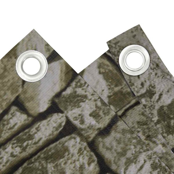 vidaXL Pantalla de privacidad de balc&oacute;n PVC look piedra 1000x75cm