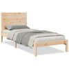 vidaXL Cama extralarga sin colch&oacute;n madera maciza 90x210 cm