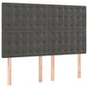 vidaXL Cama box spring con colch&oacute;n terciopelo gris oscuro 140x200 cm