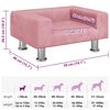 vidaXL Cama para perros de terciopelo rosa 50x40x26,5 cm