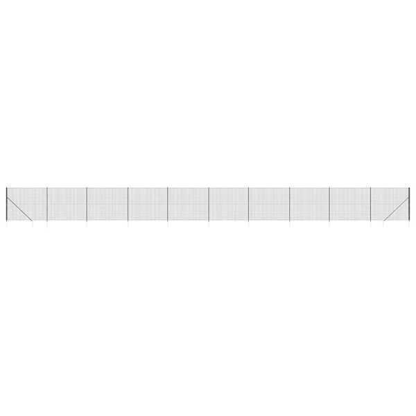 vidaXL Cerca de alambre con pinchos de anclaje gris antracita 1,8x25 m