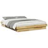 vidaXL Estructura de cama sin colch&oacute;n 150x200 cm madera maciza roble