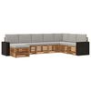 vidaXL Conjunto de sof&aacute;s de exterior 8 pcs Natural y Gris Claro