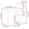 vidaXL Escritorio con estante Roble Sonoma 108 x 55 x 103.5 cm