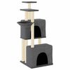 vidaXL Rascador para gatos con postes de sisal gris oscuro 122 cm