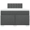vidaXL Cama box spring con colch&oacute;n tela gris oscuro 120x190 cm
