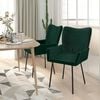 vidaXL Sillas de comedor 2 unidades terciopelo verde oscuro