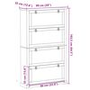 vidaXL Mueble zapatero Corona madera maciza de pino 99x32x163,5 cm