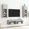 vidaXL Mueble para TV con luces LED gris Sonoma 60x30x30 cm