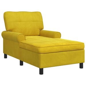 vidaXL Sill&oacute;n reclinable Amarillo 91 x 157 x 91 cm Terciopelo
