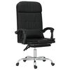 vidaXL Sill&oacute;n de oficina reclinable con masaje, de piel sint&eacute;tica negra