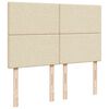 vidaXL Cama box spring con colch&oacute;n tela color crema 140x200 cm