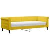vidaXL Sof&aacute; cama con colch&oacute;n terciopelo amarillo 80x200 cm