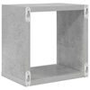 vidaXL Estantes cubo de pared 4 unidades gris hormig&oacute;n 22x15x22 cm