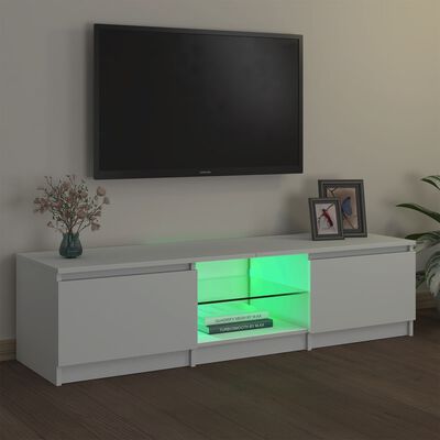 vidaXL Mueble para TV con luces LED blanco 140x40x35,5 cm