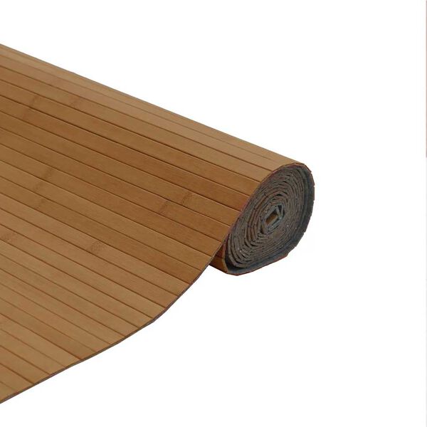 vidaXL Alfombra rectangular bamb&uacute; marr&oacute;n 80x100 cm