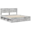 vidaXL Estructura de cama Concreto 200 x 200 cm Madera de pino macizo