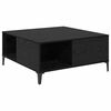 vidaXL Mesa de Caf&eacute; Roble Negro 80 x 80 x 36,5 cm Madera contrachapada