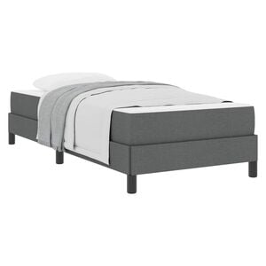 vidaXL Cama tipo Box Spring con colch&oacute;n Gris oscuro 80 x 200 cm tela