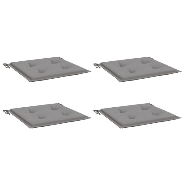 vidaXL Cojines de silla de jardín 4 uds tela Oxford gris 50x50x4 cm