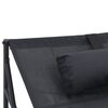 vidaXL Sof&aacute; de sol de jard&iacute;n con almohada 2 pcs Negro