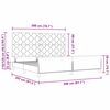 vidaXL Estructura de cama con cabecera Azul 200 x 200 cm tela