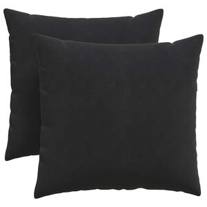 vidaXL Cojines de sof&aacute; 2 pcs Negro 45 x 45 cm Tela de pana