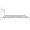 vidaXL Estructura cama sin colch&oacute;n con cabecero metal blanco 180x200cm